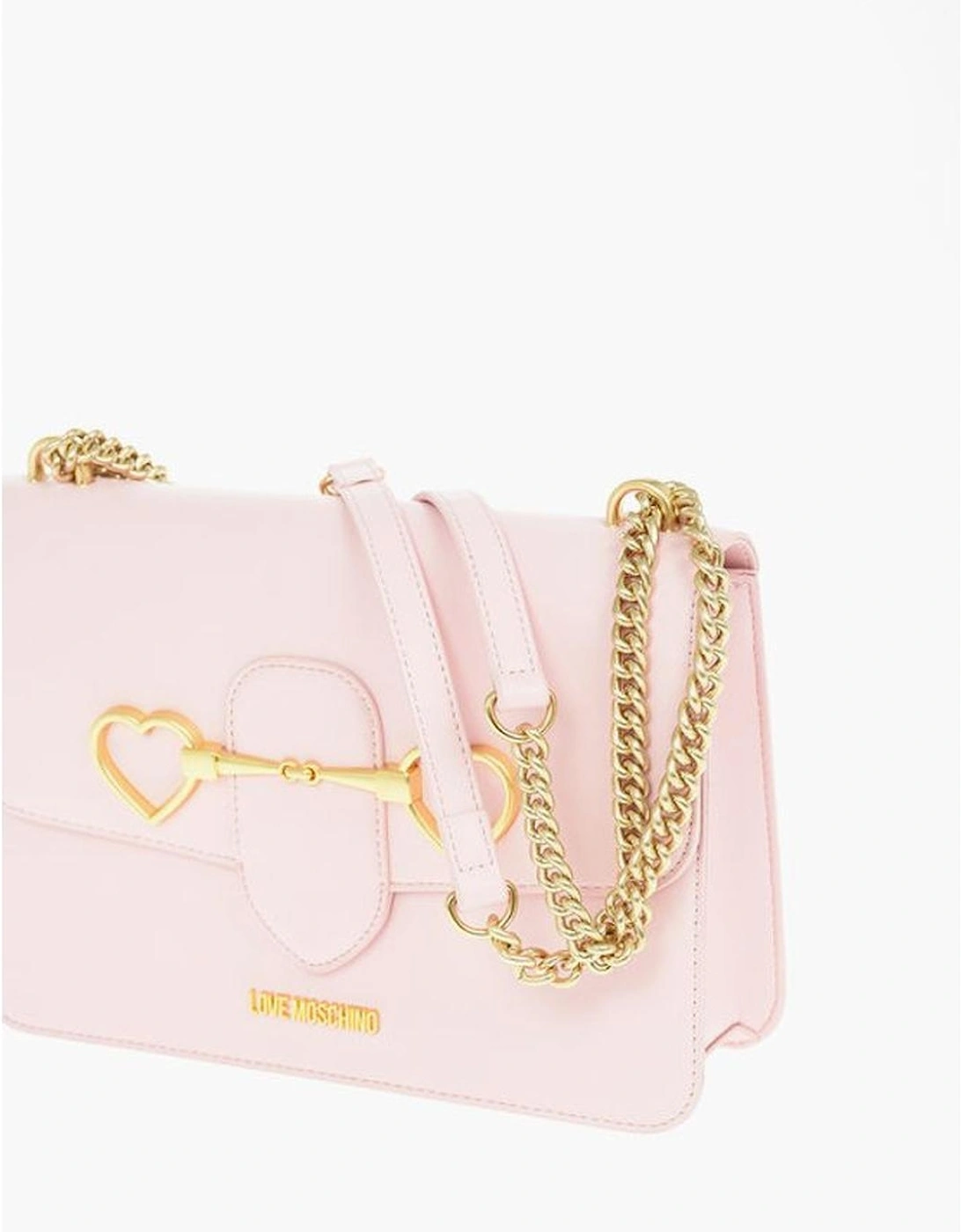 Eco-leather Shoulder Bag with Logo and Metal Details Women -