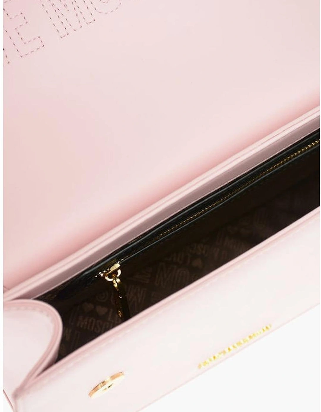 Eco-leather Shoulder Bag with Logo and Metal Details Women -