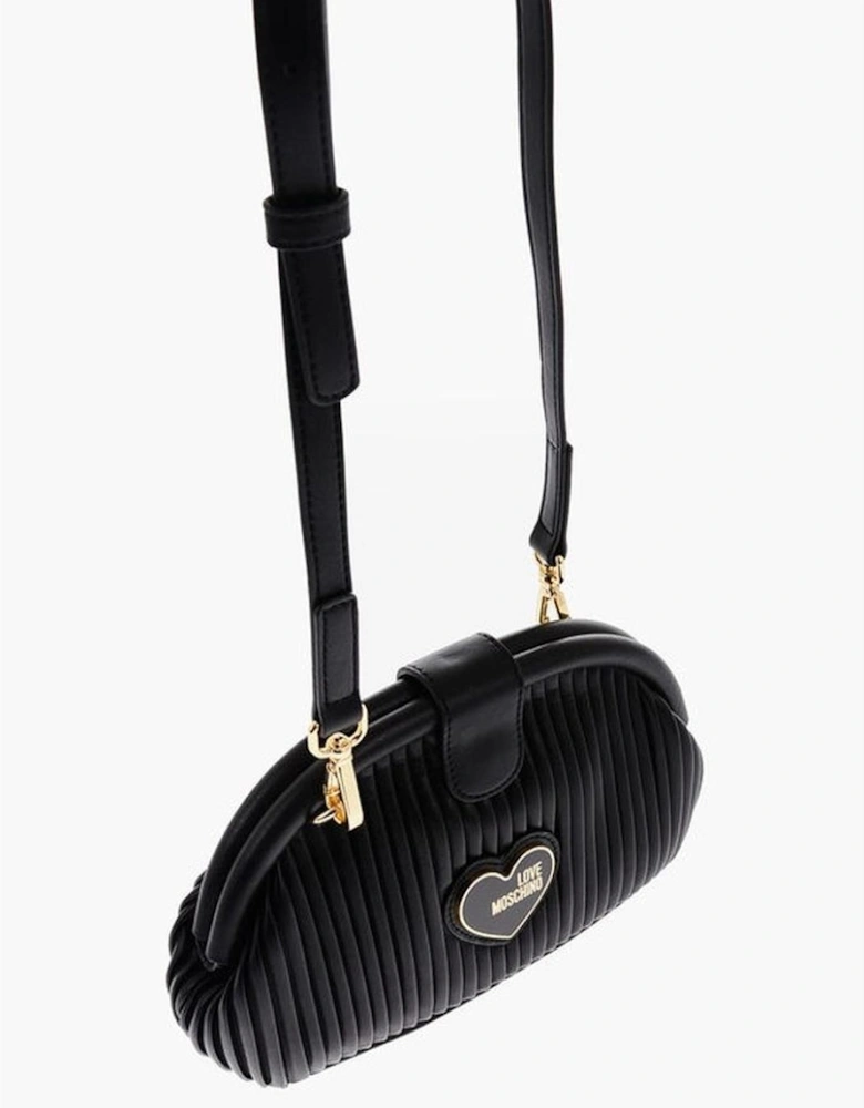 Eco-Leather Handbag with Adjustable Strap Women - Black Tote Bags