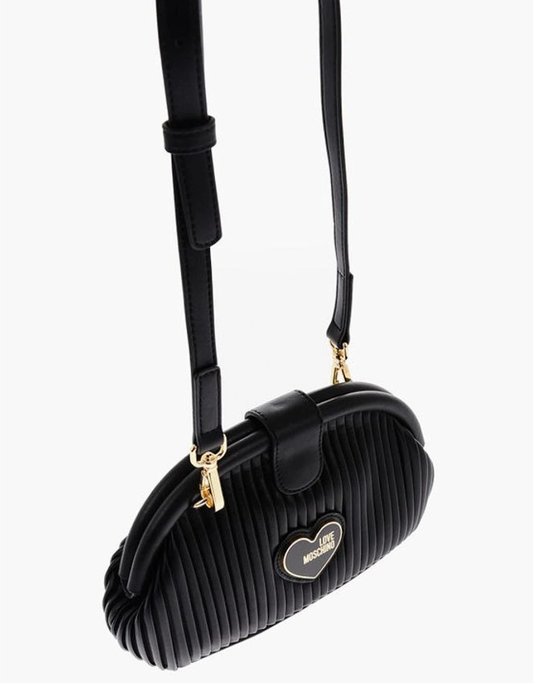Eco-Leather Handbag with Adjustable Strap Women - Black Tote Bags