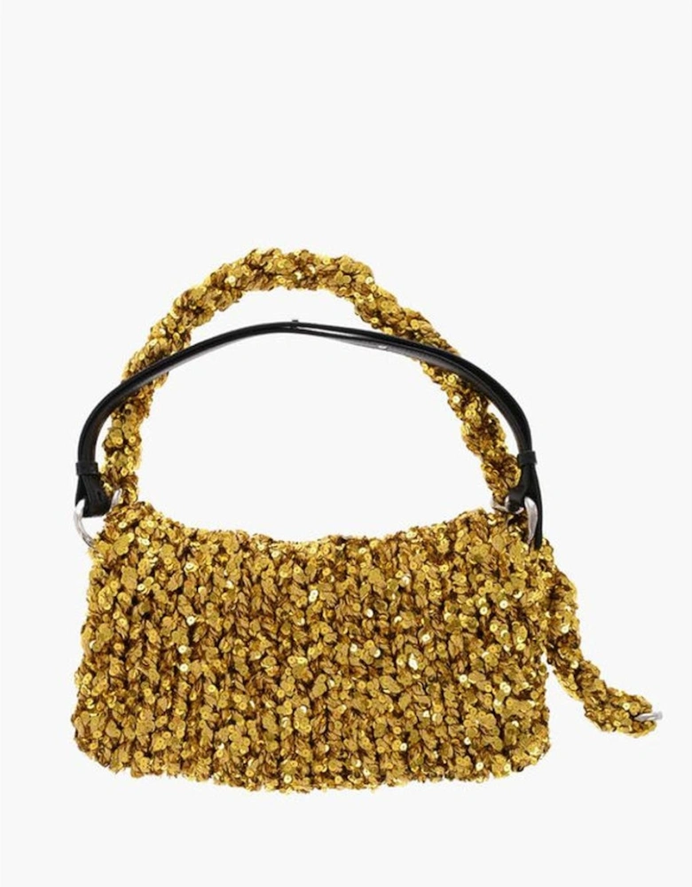 Knit Shiny Gold Clutch Women Clutch Bags