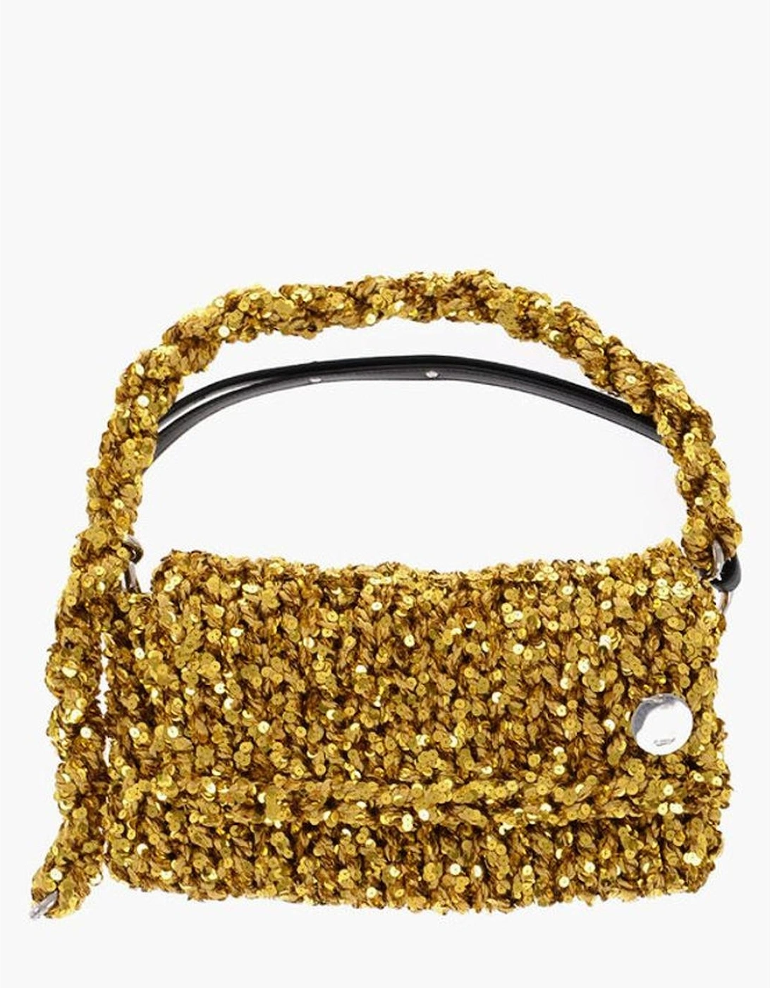 Knit Shiny Gold Clutch Women Clutch Bags, 6 of 5