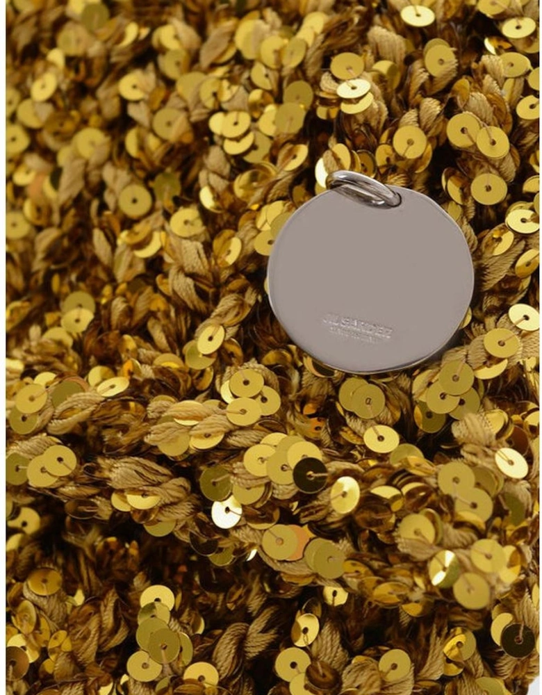 Knit Shiny Gold Clutch Women Clutch Bags