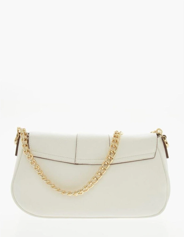 Logo Metal Eco-leather Shoulder Bag Women - White