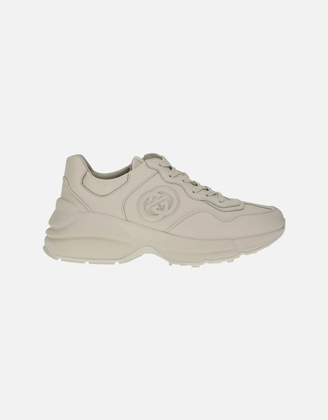 Rhyton Sneakers with Rounded Logo and Rugged Sole Women - White, 5 of 4