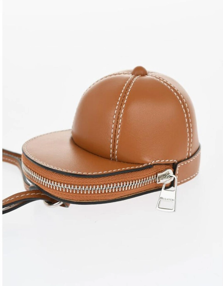 Logo Leather Shoulder Bag with Contrasting Stitch Detailing Women -
