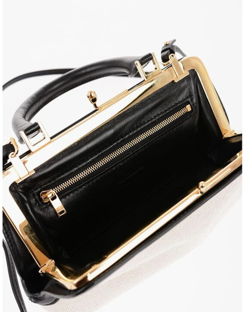 Logo Embellished Handbag Shoulder Bag Women - White Tote Bags