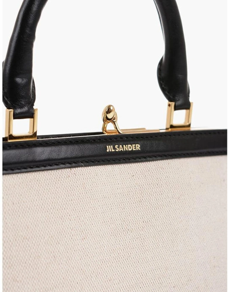 Logo Embellished Handbag Shoulder Bag Women - White Tote Bags