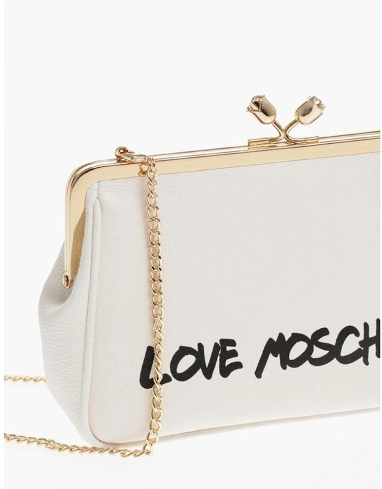 Leather Shoulder Bag with Removable Strap Women - White Tote Bags