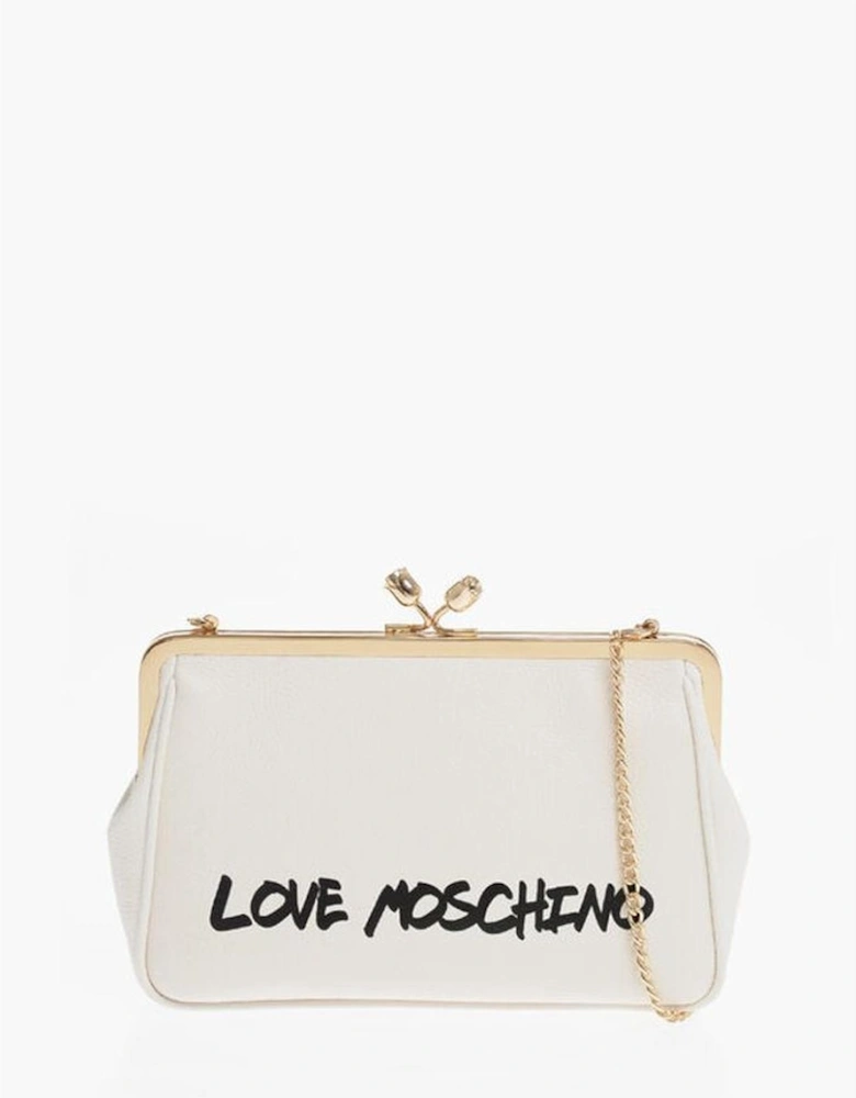 Leather Shoulder Bag with Removable Strap Women - White Tote Bags