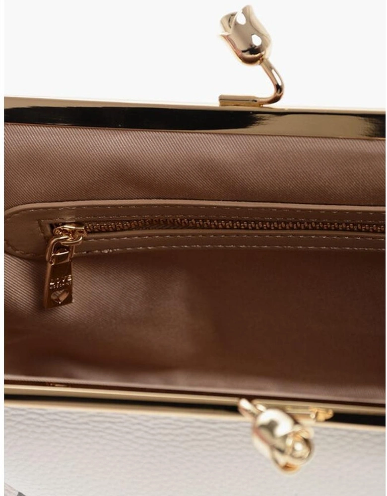 Leather Shoulder Bag with Removable Strap Women - White Tote Bags