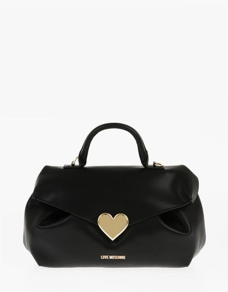 Eco-Leather Shoulder Bag with Adjustable Strap Women - Black Tote Bags