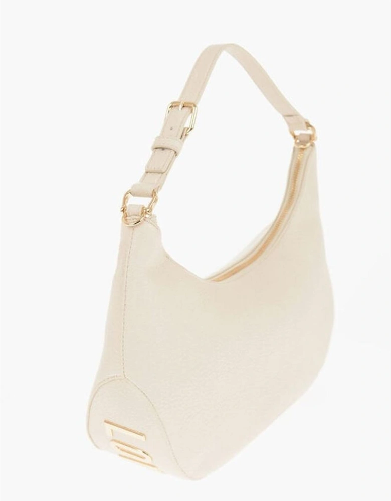 Logo Shoulder Bag with Adjustable Strap Women - Beige