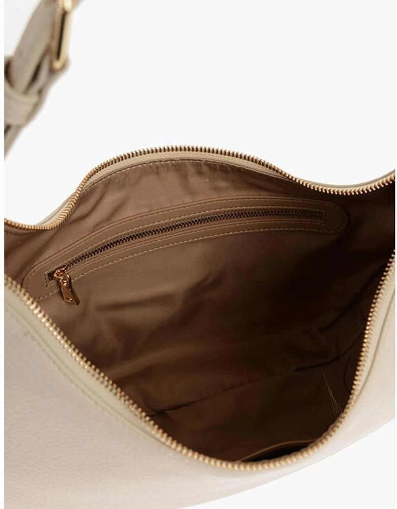 Logo Shoulder Bag with Adjustable Strap Women - Beige