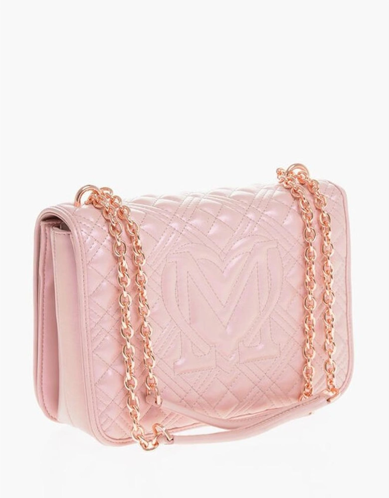 Solid Eco-Leather Shoulder Bag with Logo Women - Multicolor