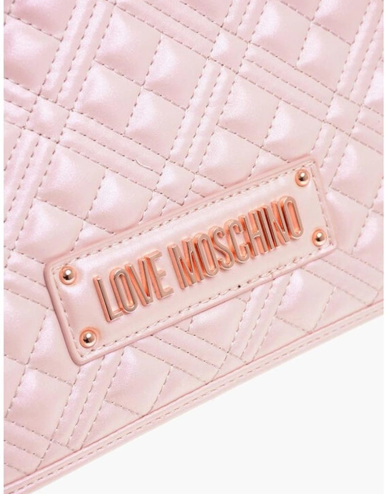 Solid Eco-Leather Shoulder Bag with Logo Women - Multicolor