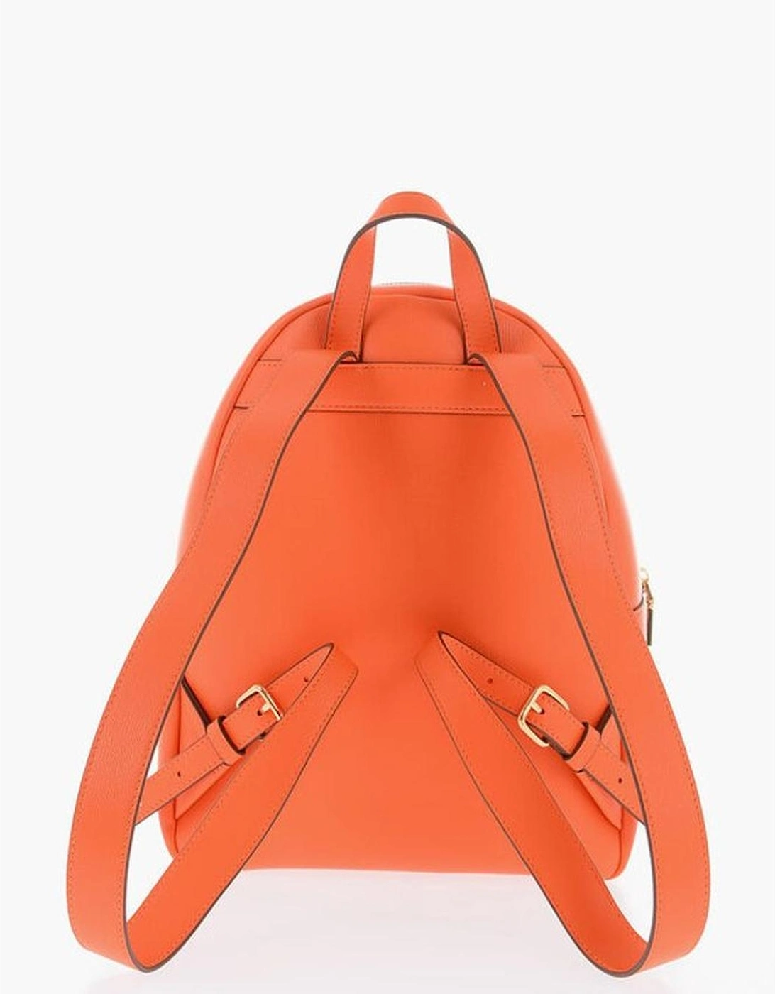 Solid Orange Zip Closure Shoulder Bag Women Backpacks