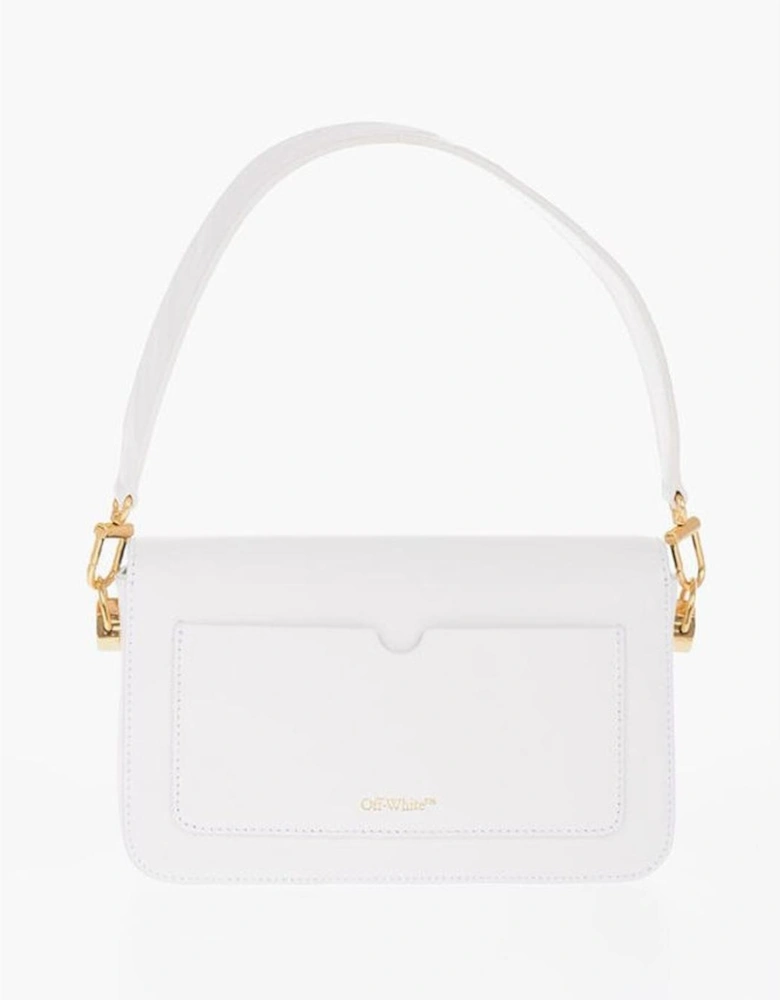 Leather Logo Shoulder Bag with Internal Pocket Women - White