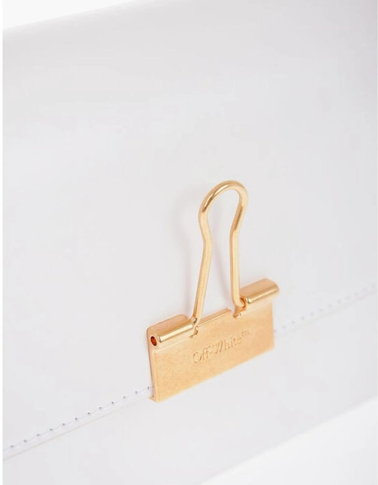 Leather Logo Shoulder Bag with Internal Pocket Women - White