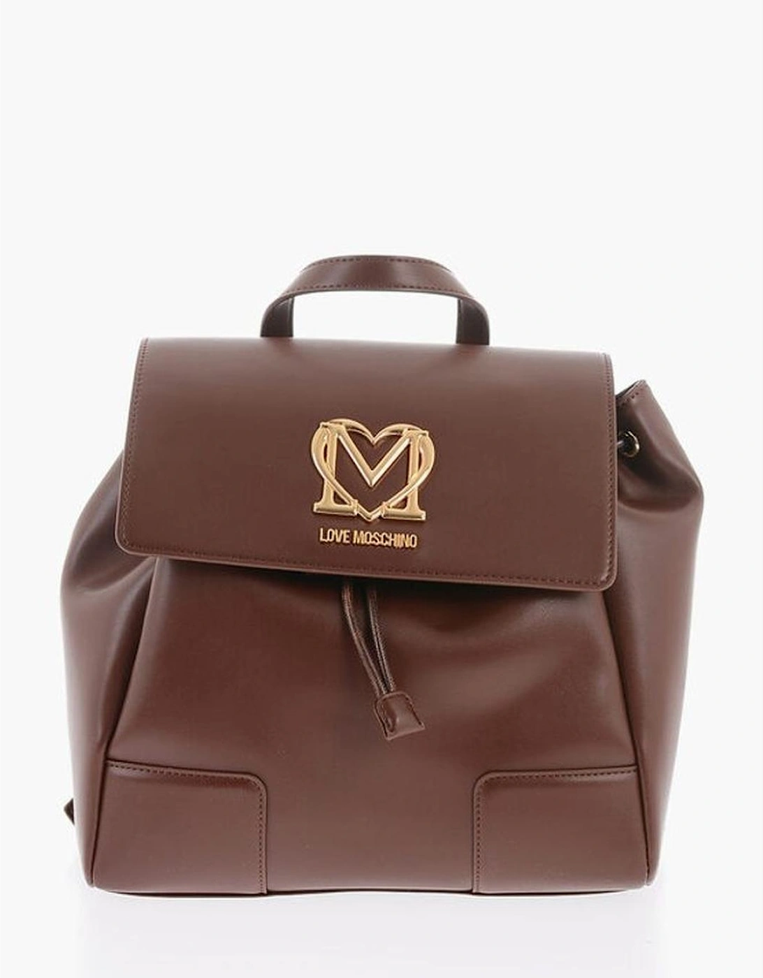 Logo Metal Shoulder Bag with Adjustable Strap Women - Brown Backpacks