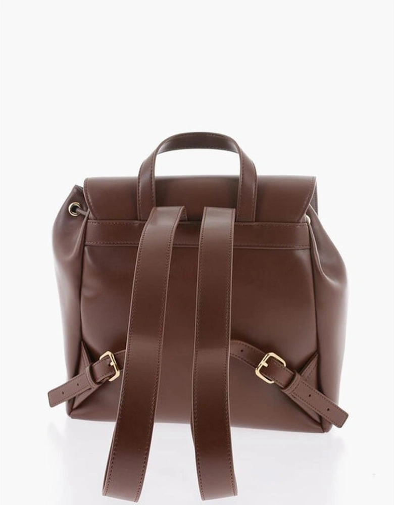 Logo Metal Shoulder Bag with Adjustable Strap Women - Brown Backpacks