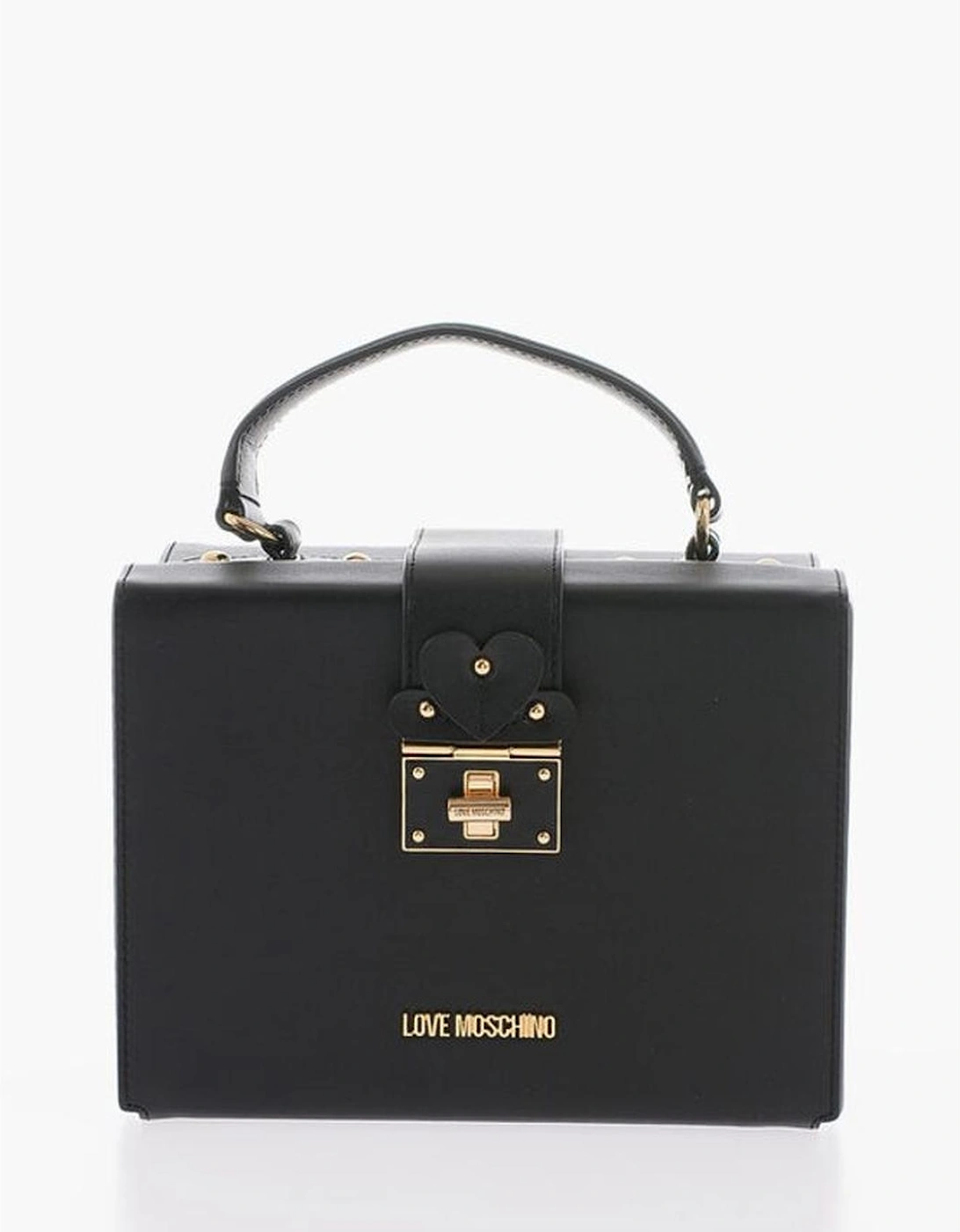 Logo Metal Solid Shoulder Handbag Women - Black Tote Bags, 6 of 5