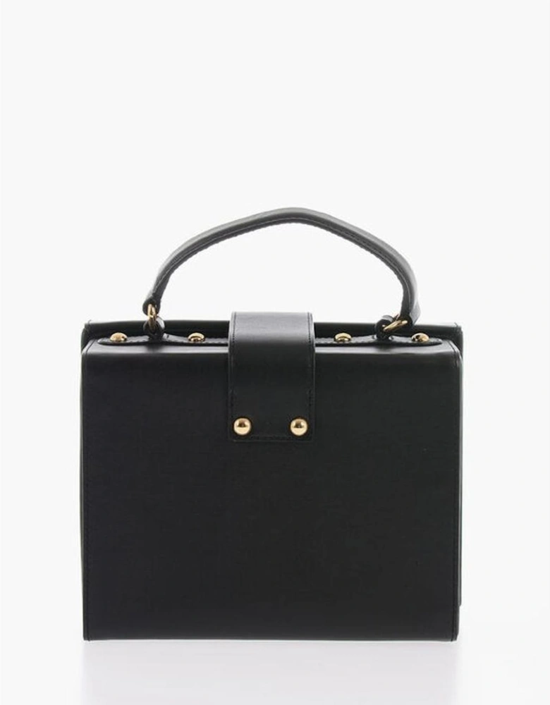 Logo Metal Solid Shoulder Handbag Women - Black Tote Bags