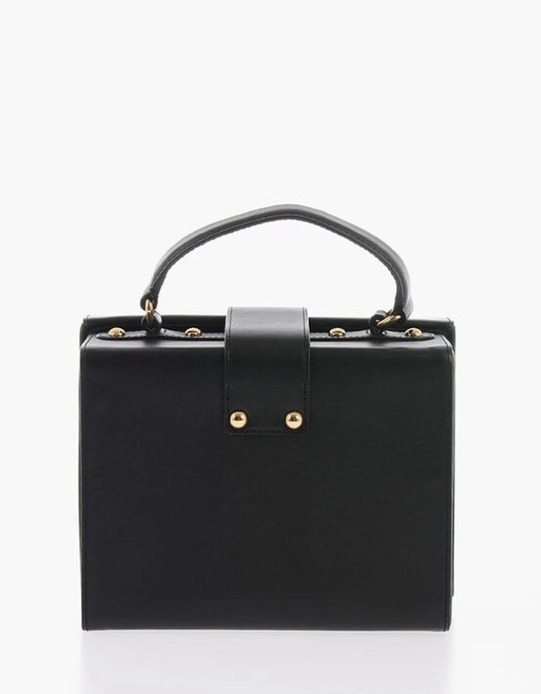 Logo Metal Solid Shoulder Handbag Women - Black Tote Bags