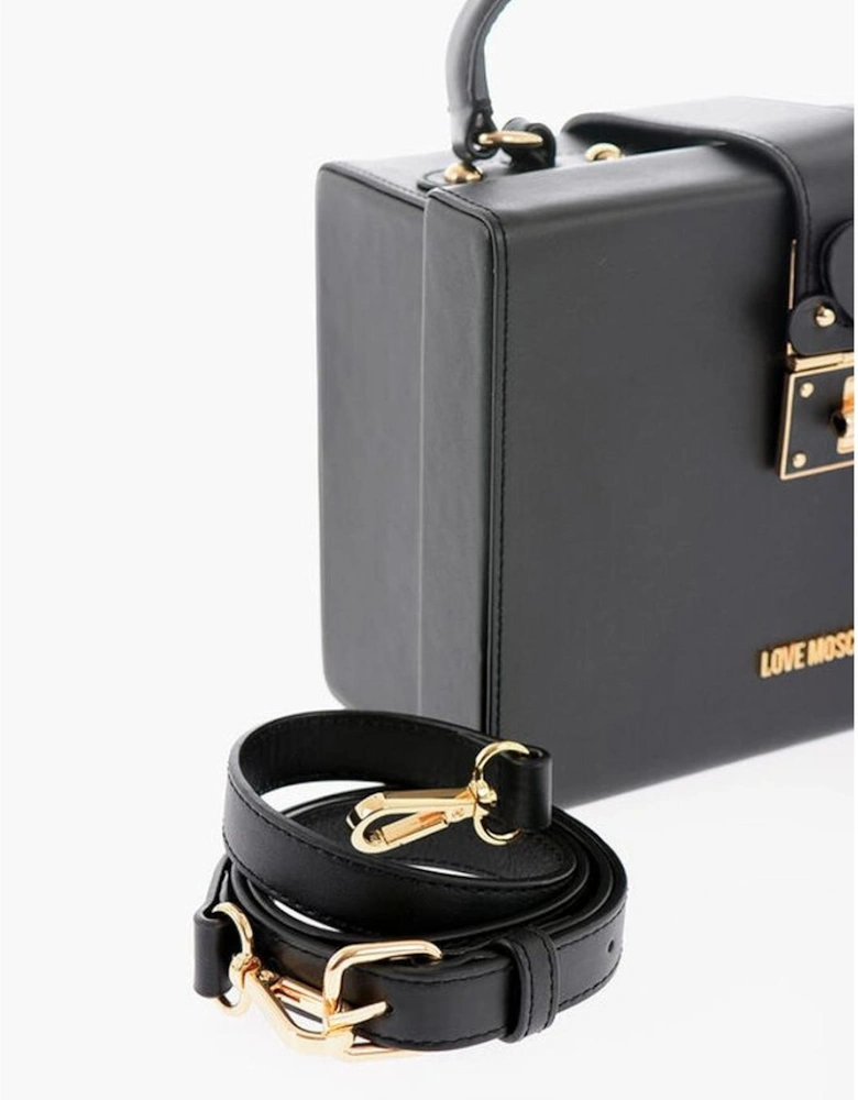 Logo Metal Solid Shoulder Handbag Women - Black Tote Bags