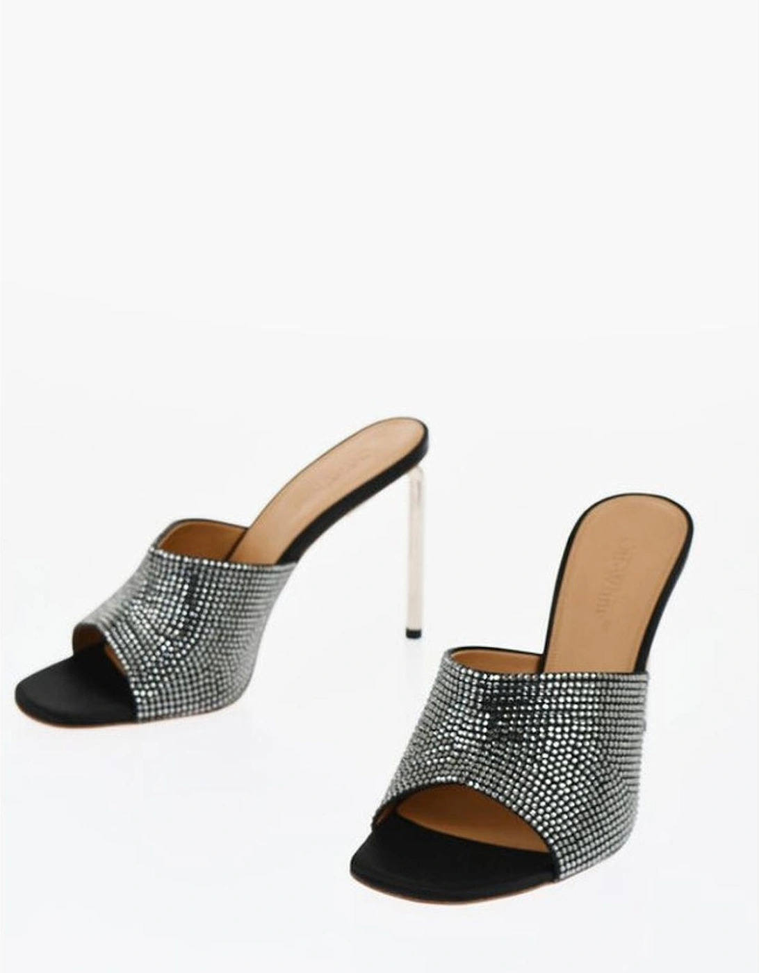 Slip-On Shiny Square-Toe Shoes Women - Black Sandals, 5 of 4