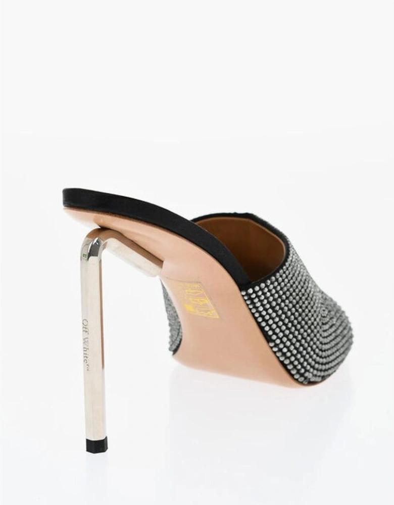 Slip-On Shiny Square-Toe Shoes Women - Black Sandals