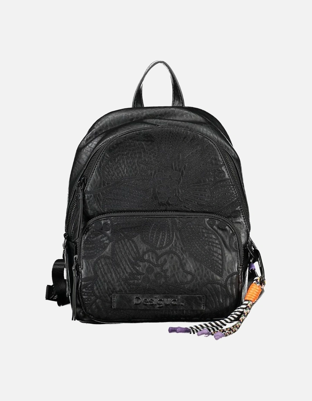 Backpack with Adjustable Straps and Zip Closure Women - Black, 3 of 2