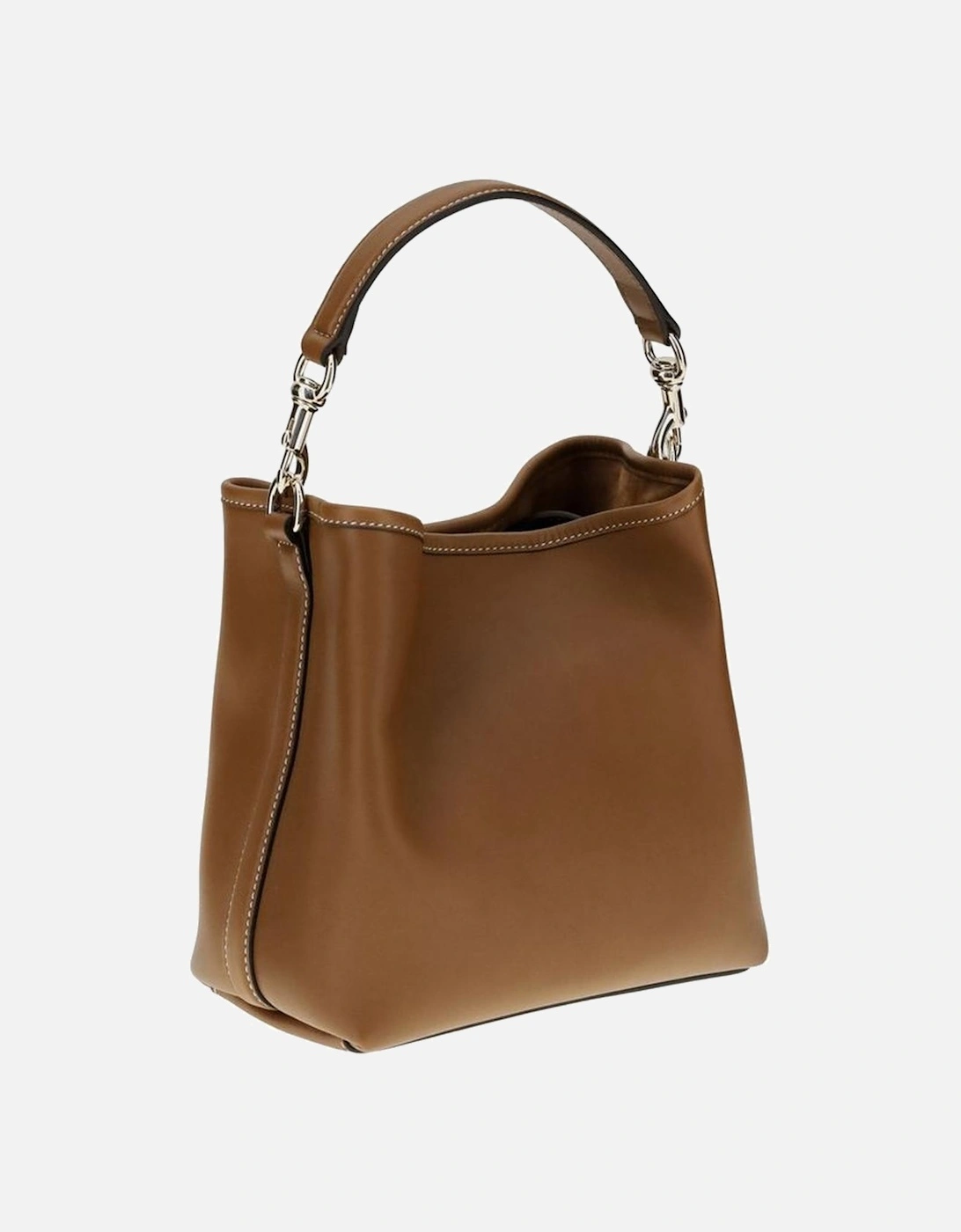 GG Emblem Leather Bucket Bag Women - Brown Satchel Bags