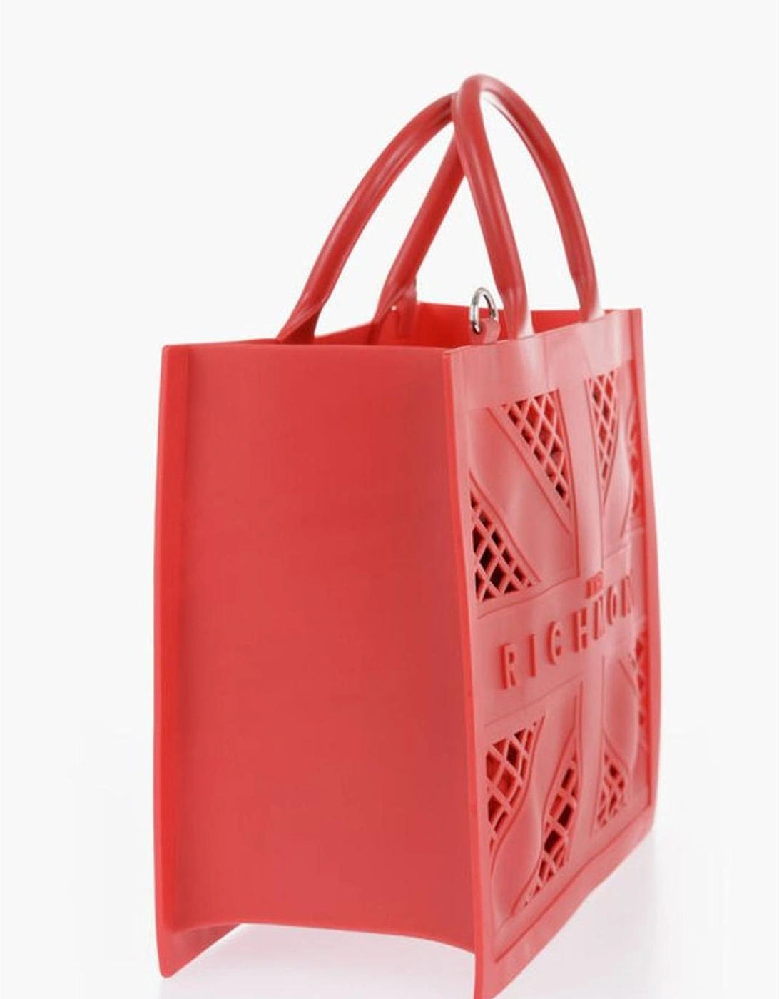 Solid Color Handbag with Adjustable Strap Women - Red Tote Bags