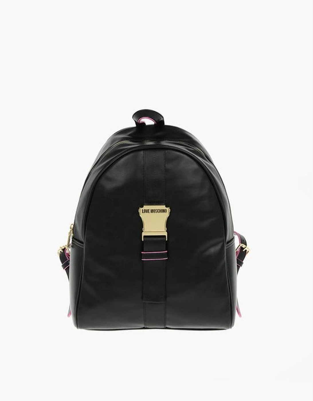 Adjustable Strap Logo Zip Closure Bag Women - Black Backpacks, 7 of 6
