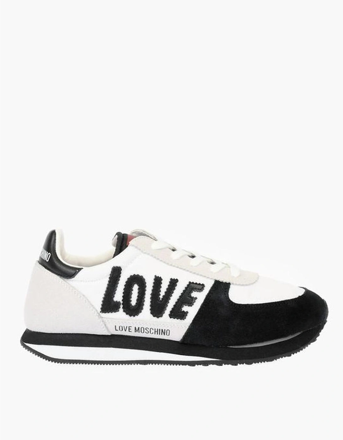 Lace-Up Leather Canvas Sneakers Women - Black And White