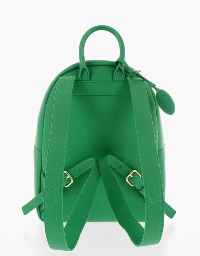 Metal Zip Closure Shoulder Bag with Logo Women - Green Backpacks