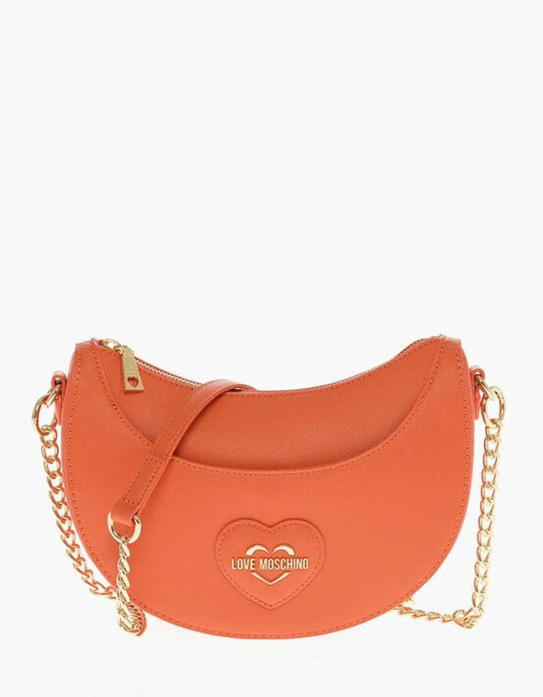 Eco-Leather Shoulder Bag with Removable Strap Women - Orange, 6 of 5