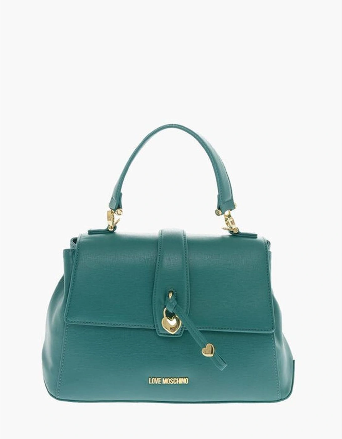 Solid Metal Zip Closure Shoulder Handbag Women - Green Tote Bags, 6 of 5