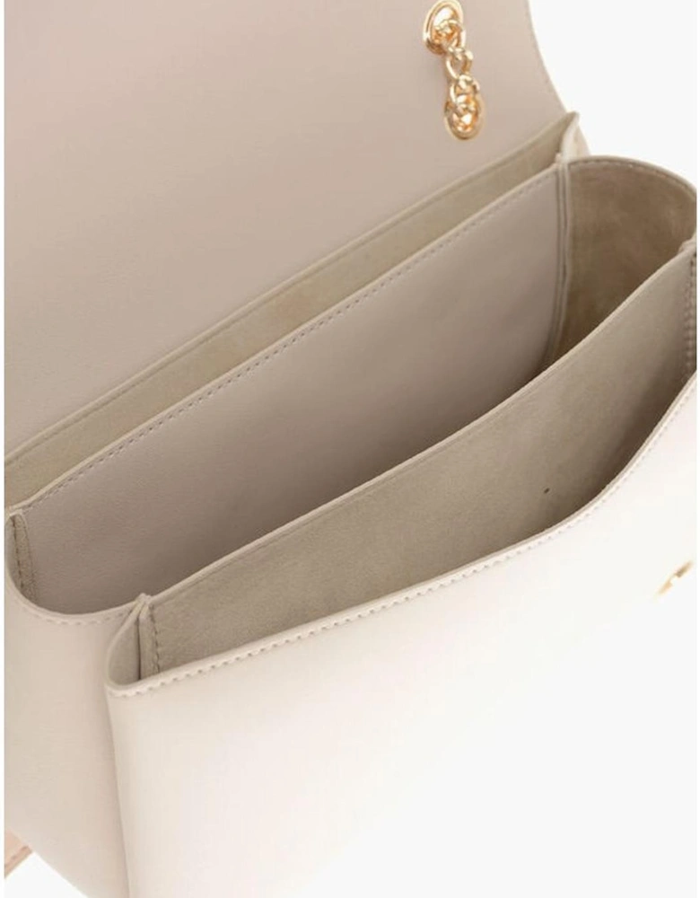 Solid Color Eco-Leather Shoulder Bag Women - Beige