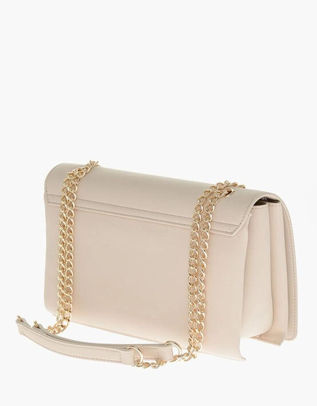 Solid Color Eco-Leather Shoulder Bag Women - Beige