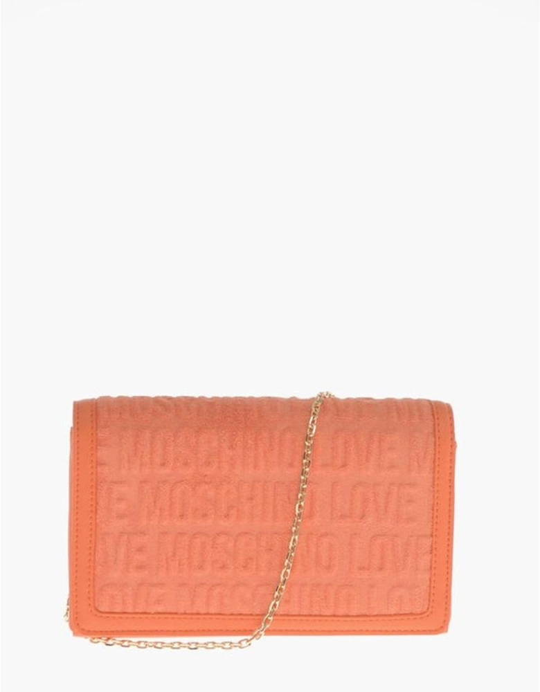 Logo Solid Shoulder Bag Women - Orange