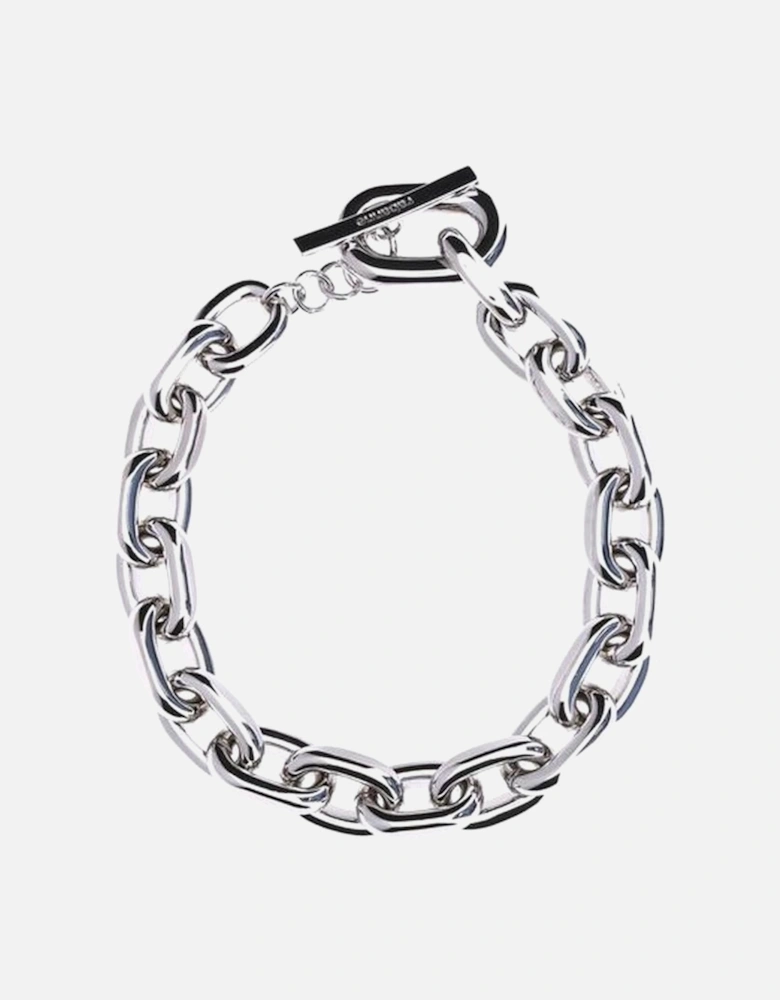 XL Link Chain Necklace with Adjustable Clasp Closure Women - Silver