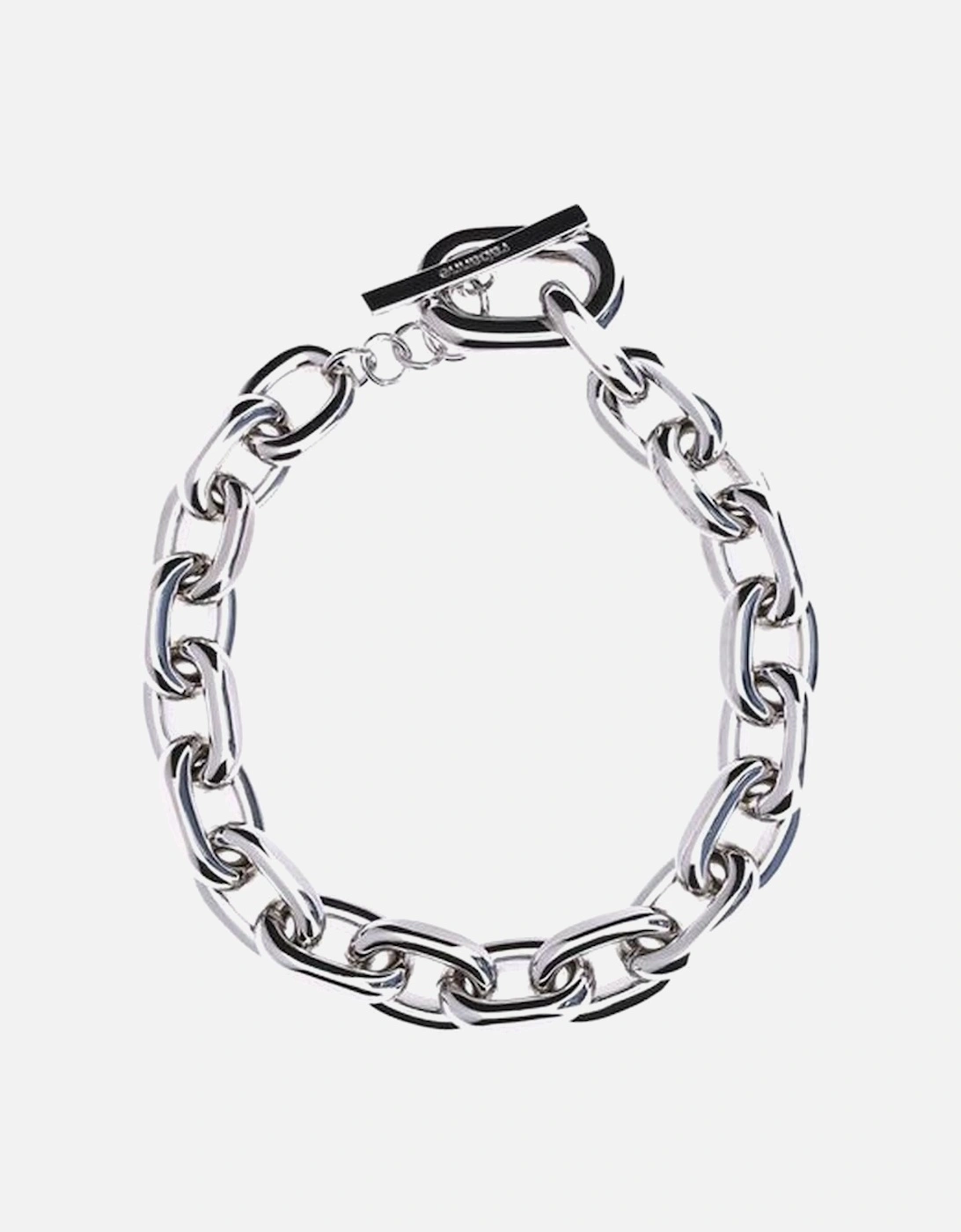 XL Link Chain Necklace with Adjustable Clasp Closure Women - Silver, 3 of 2