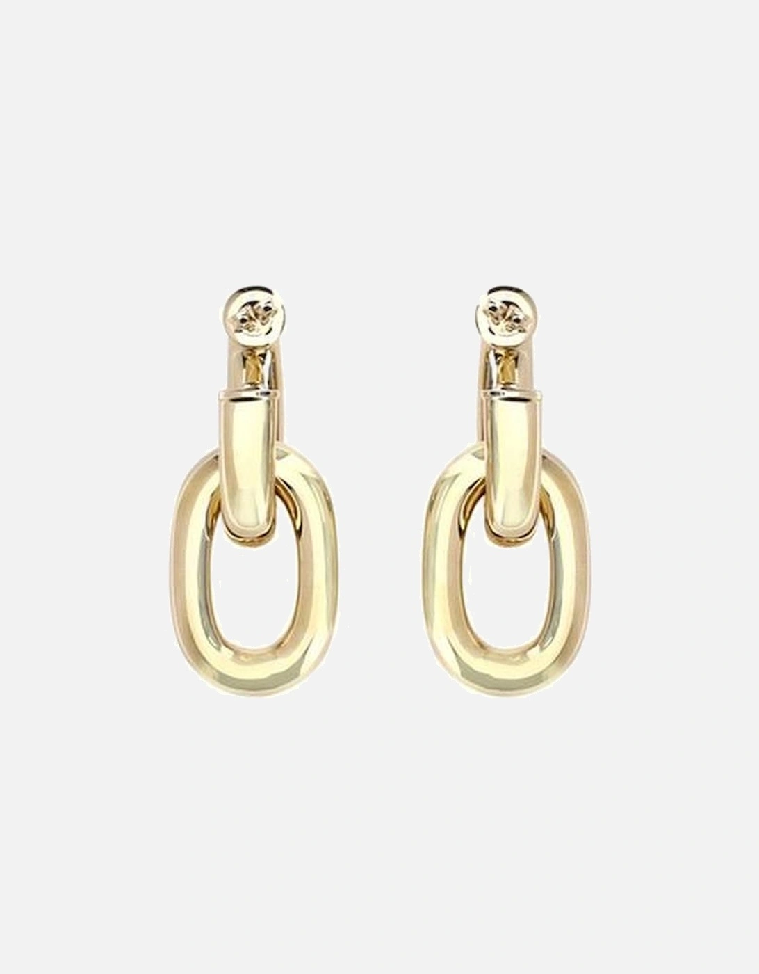 Double XL Link Resin and Aluminum Earrings Women - Gold