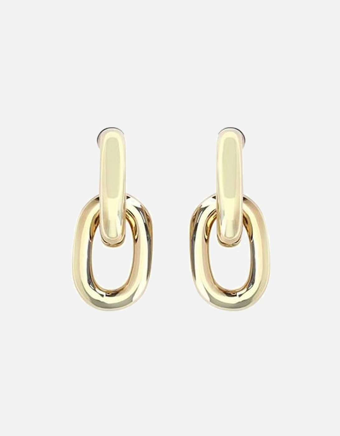 Double XL Link Resin and Aluminum Earrings Women - Gold, 3 of 2