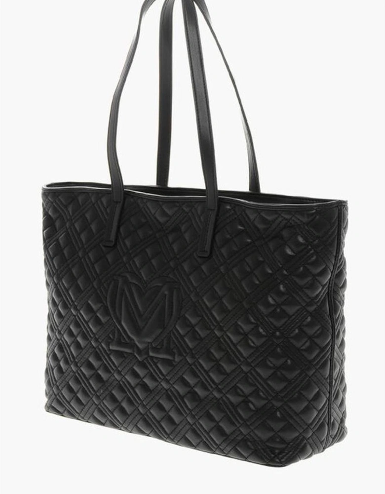 Logo Shoulder Bag with Double Handle Women - Black Tote Bags