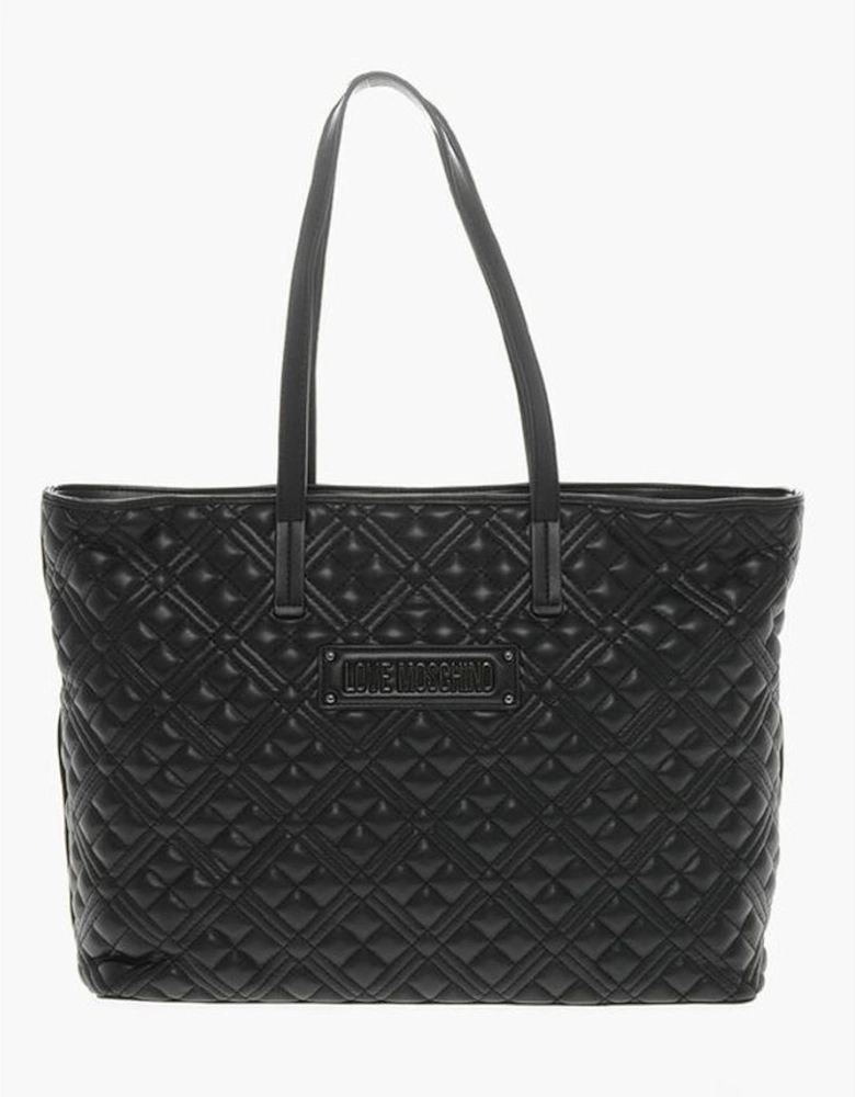 Logo Shoulder Bag with Double Handle Women - Black Tote Bags