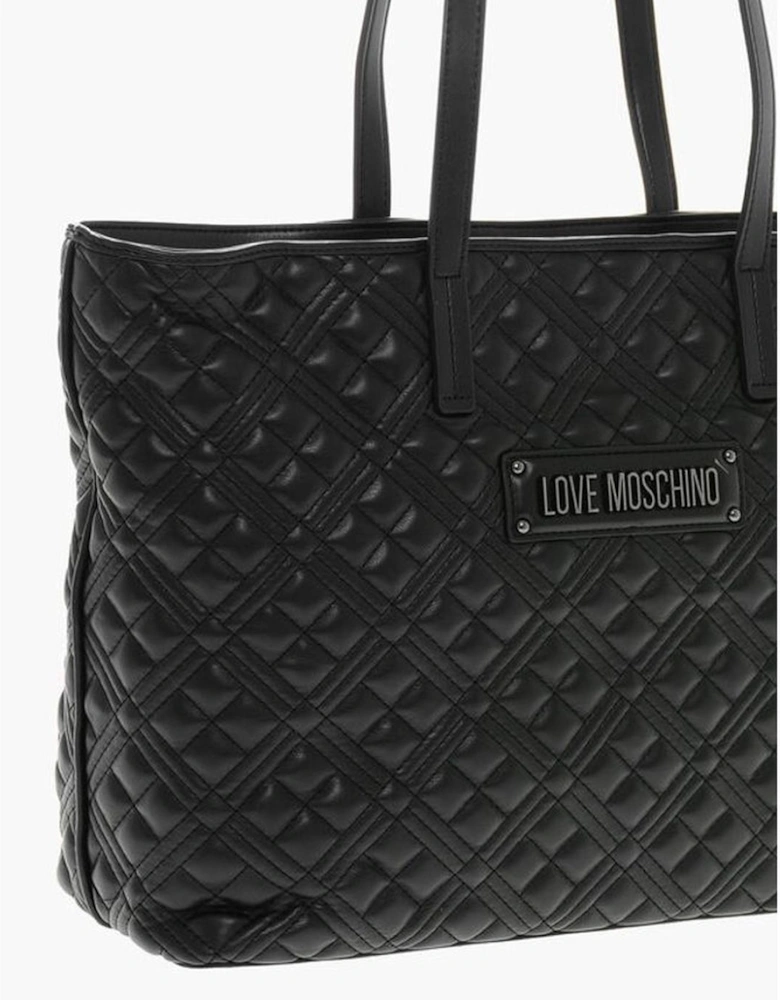 Logo Shoulder Bag with Double Handle Women - Black Tote Bags