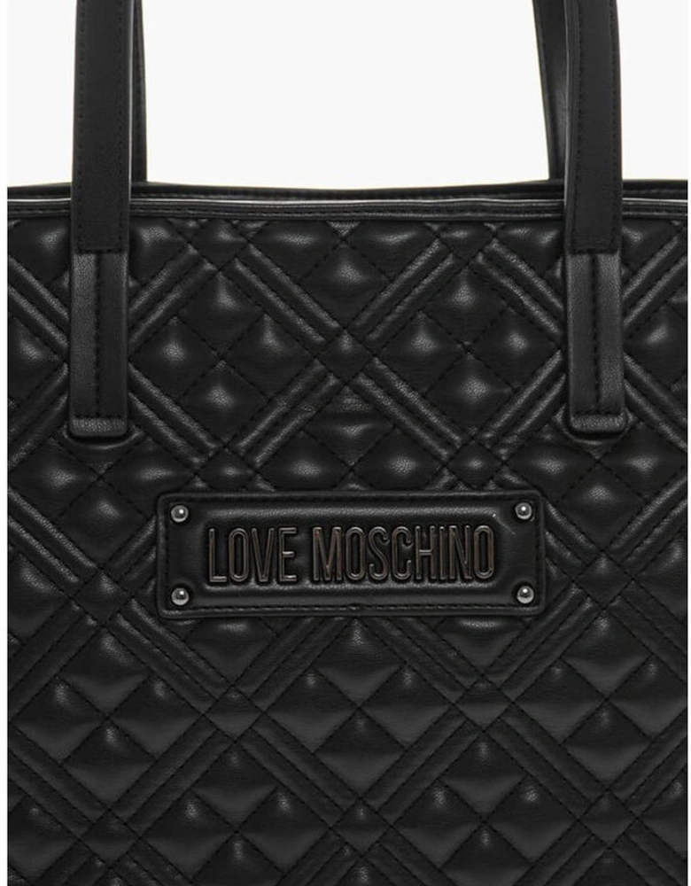 Logo Shoulder Bag with Double Handle Women - Black Tote Bags